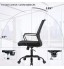 Middle Back Office Chair Computer Chair Net Cloth Adjustable, Patent Ergonomic Design, Long-Term Use Chair